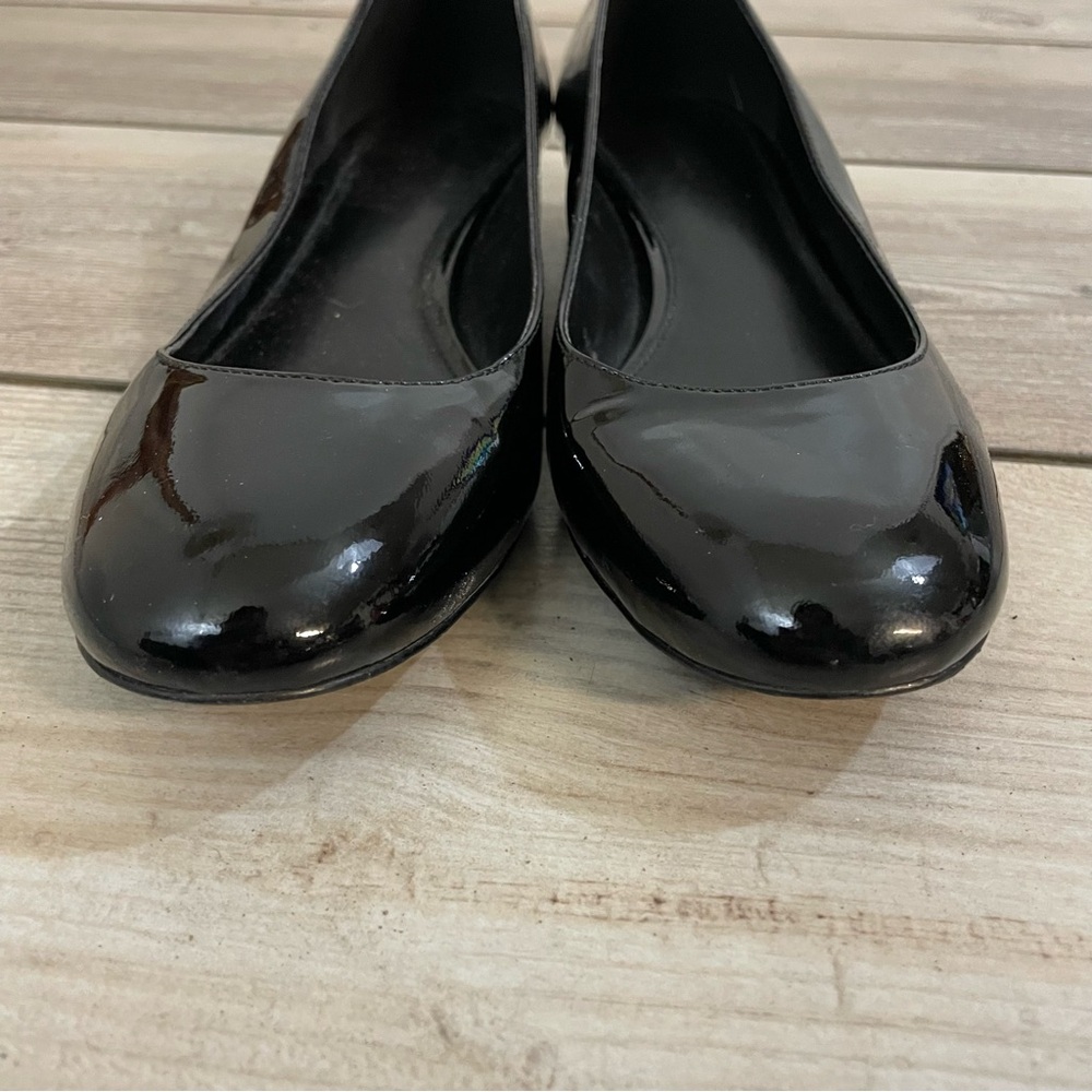 MICHAEL Michael Kors Black Patent Leather Flats Women’s 8 Sequin Low Heel - Picture 4 of 9